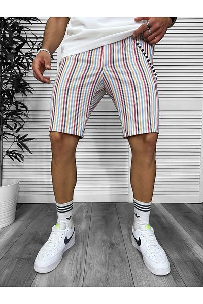 dehaine Men's shorts, striped, casual, multicolor, 13325