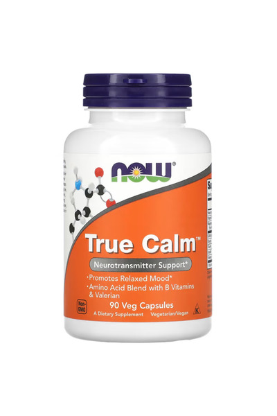 Now Foods True Calm Neurotransmitter Support, GABA, B Vitamins & More, 90 Veg...