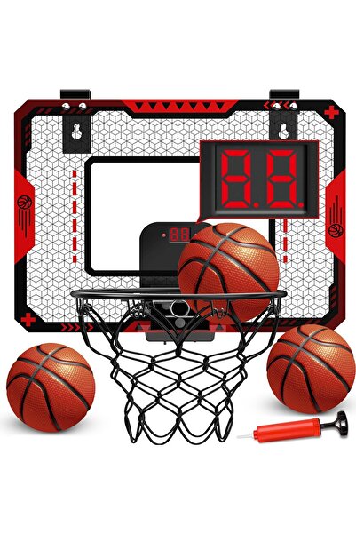 indiggo Basket Hoop for Kids with Electronic Dashboard MiniNBA Indiggo® Automatic Digital Display, 1 Ball I