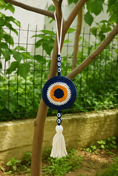 shop El Örgüsü Dekoratif Nazar Boncuğu Ağaç Süsü Bahçe Balkon Duvar Süsü Naza...