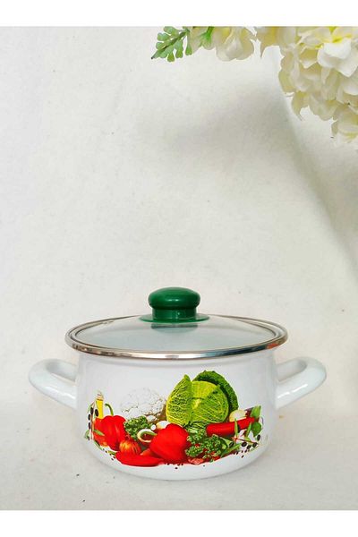 EBRULİEMAYE Cauliflower Enameled Saucepan 2.7 Liter 20 cm Milk Yogurt Soup Stove Pot
