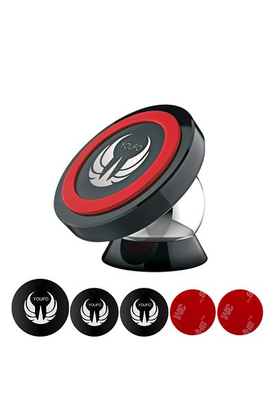 Youfo Magnetic Car Phone Holder - Universal 360° Rotation Dashboard Mount - 5620