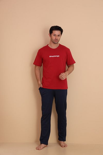 Redline Men's Short Sleeve Pajama Set 9002