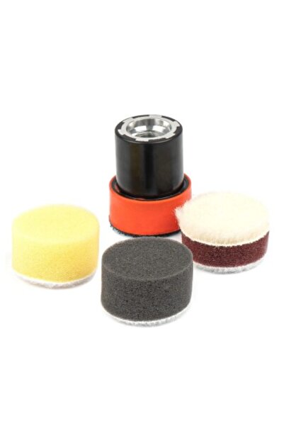 A ŞAMİOĞLU Комплект от 4 аксесоара за полиране, 3 гъби и държач, 30x15 мм, Amio