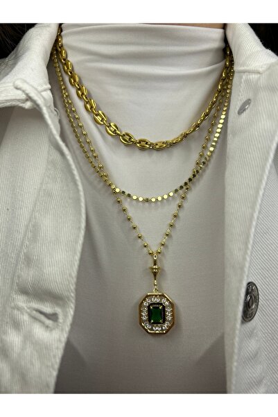 lotusbybuket kararmaz çelik Gold Seranay Sarıkaya kolye kombini