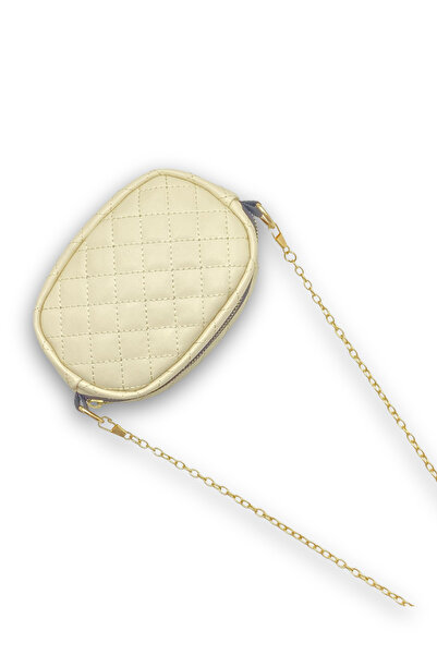 Bersia Γυναικεία τσάντα ώμου με καπιτονέ μοτίβο με λουράκι αλυσίδας