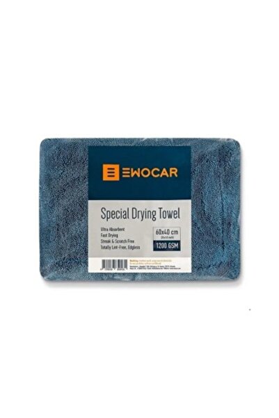 EWOCAR Lavetă auto ultra-absorbantă Twisted Loop, 1200GSM, albastră 40x60 cm