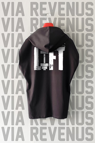 Vordevia Tricou sport 100% bumbac cu glugă, cu mâneci zero, imprimat față și ...