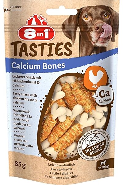 8in1 Tasties Calcium Bones Tavuk Sargılı Köpek Ödülü 85 Gram CB615