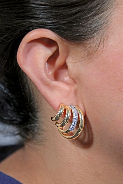 ÖZÜM TAKI Women's Steel Multi Earrings Gold