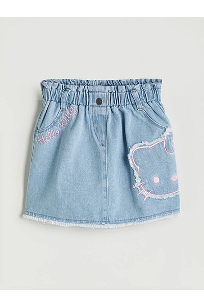 LC Waikiki Fusta Jean pentru fete Hello KittyS5PH21Z1