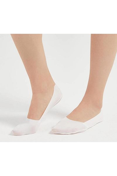 TABANÇORAPLARI Bolero Laser Cut Women's Ballerina Socks - Non-Removable Silicone Band, Cotton Base