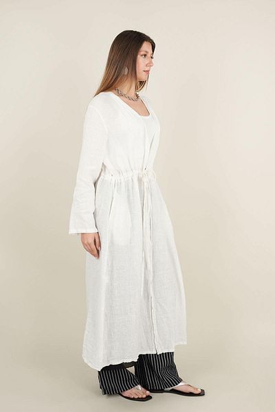 Ranasubaşı Laceed Linen Cap White