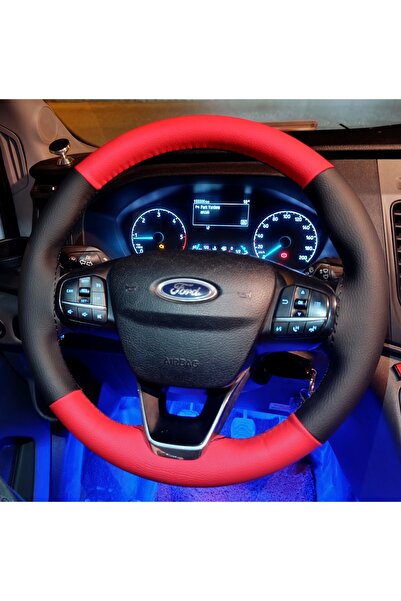 HASBAY DİKİŞLİ DİREKSİYON KILIFI SİYAH DERİ KIRMIZI DERİ SİYAH DİKİŞLİ F.ORD ...