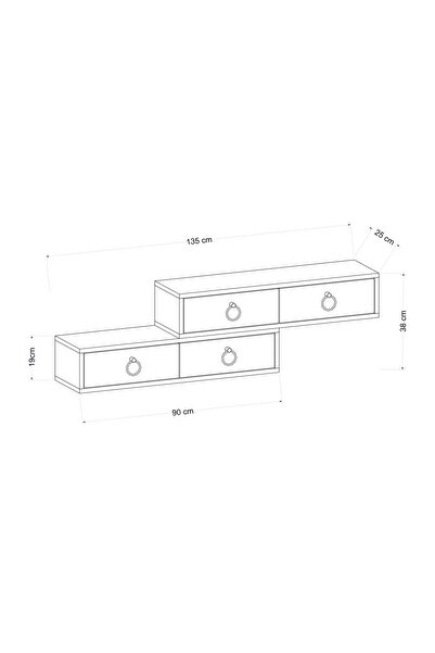MANDOSİ Mandosi mobilya 4 Kapaklı Dresuar Antre Hol