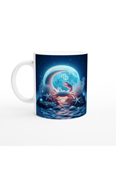 Generic Brand كوب قهوة مطبوع عليه برج السرطان - Astral Submarine World Vs4