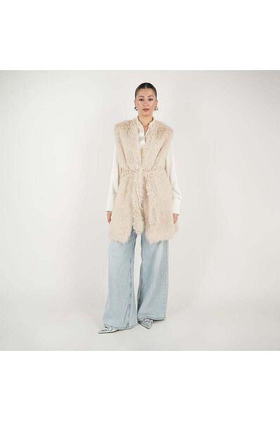 Ranasubaşı Kisya Feather Tie Vest Cream