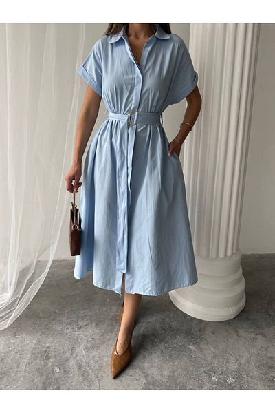 BE CHİC ROCHIE DE CĂMĂȘĂ LUNGĂ DE ZI CU BĂRĂ DE FEMEI, TĂBĂ DE POPLIN, BUCĂTĂ DE BUCĂTĂ ELB7890