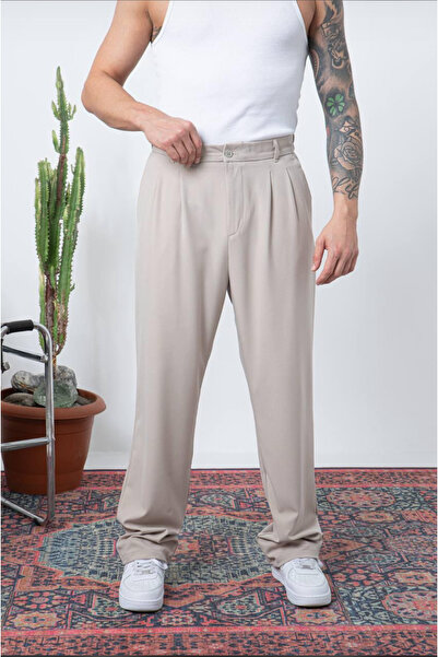 Fabricland Erkek Pileli Kumaş Pantolon