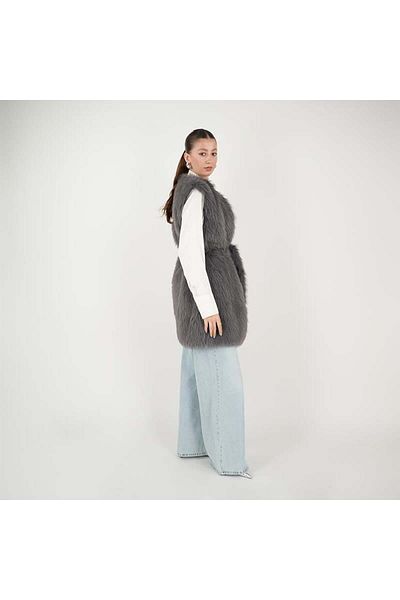 Ranasubaşı Kisya Feather Tie Vest Anthracite