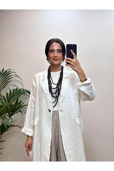 Ranasubaşı Pure White Linen Cap