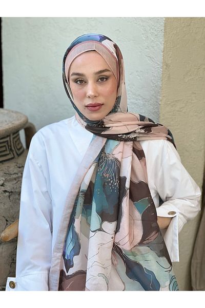 Modakaşmir Σάλι Lina με μοτίβο Florica