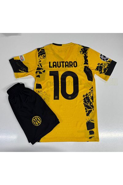 Lion Spor Tricou pentru copii Lautaro M'artinez 2025-26 Noul sezon Inter Away