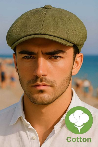 Mood Agenda Men's Cotton Linen Baretta Hat