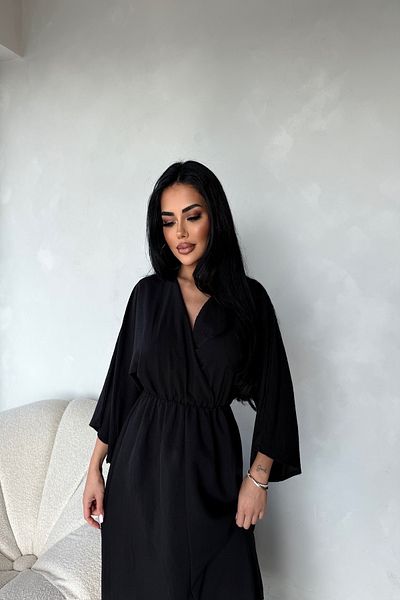 LİLA İSTANBUL Rochie de vară de culoare uni, cu guler dublu, din țesătură de viscoză, cu mâneci liliac