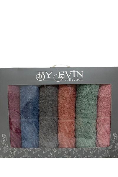 VİLERA HOME Cotton 6Pcs 50*90 Boxed Hand Face Towels