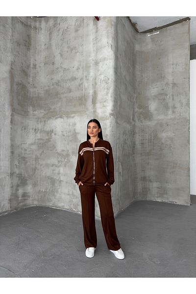 Bubble Women's Modal Fabric Long Sleeve Zippered Double Tracksuit Set