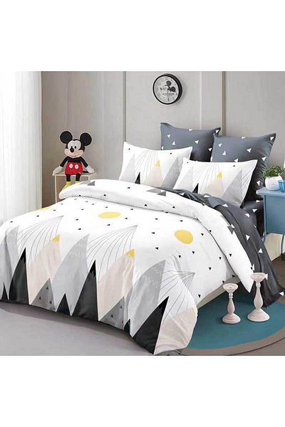 Patul Fine Cotton Linen, 2 Persons, Fitted Sheet, 6 Pieces #FE105