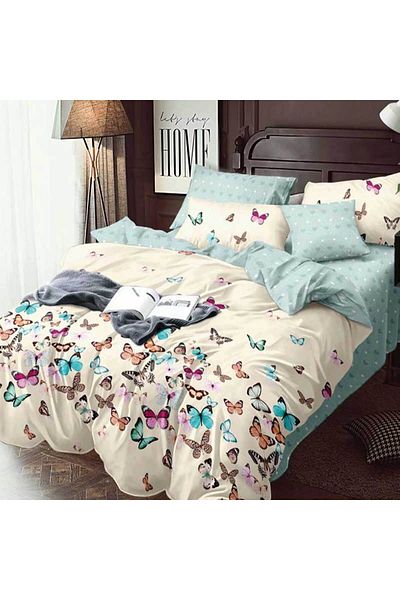 Patul Fine Cotton Linen, 2 Persons, Fitted Sheet, 6 Pieces #FE106