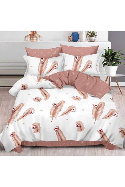 Patul Finet Satin Bedding, 2 Persons, Fitted Sheet, 6 Pieces #FE130