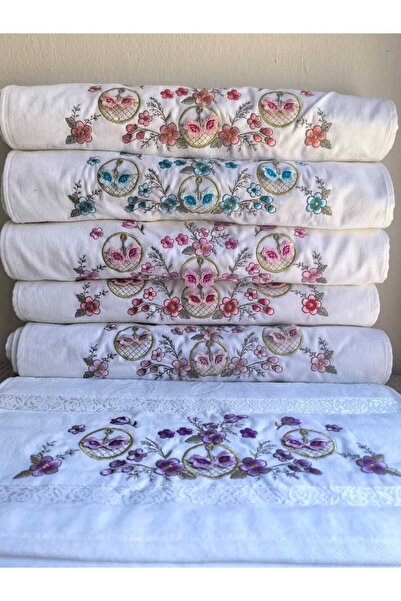 Peacock 6 Κεντημένες πετσέτες χεριών με 3D σκουλαρίκια