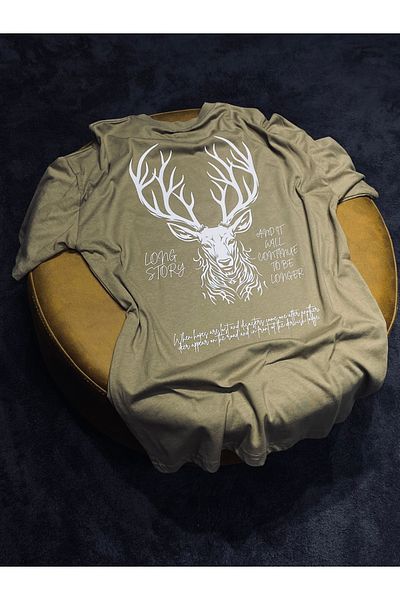Spark Collection Μακριά ιστορία 100% βαμβακερό μπλουζάκι Relax Fit Khaki