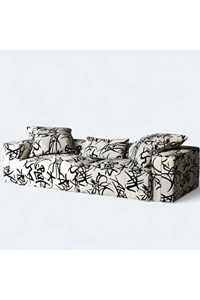 LİFENES Grafitti Koltuk 3'lü Kanepe Modern Sofa