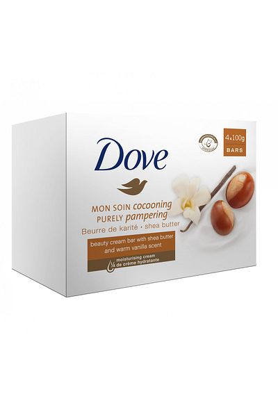Dove Shea Butter cream soap, 4 pieces x 90 g