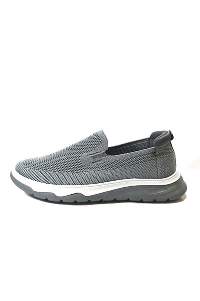 Onlo Ayakkabı Onlo Shoes Mg.4729 Black & Gray Anatomical Laceless Men's Sneakers