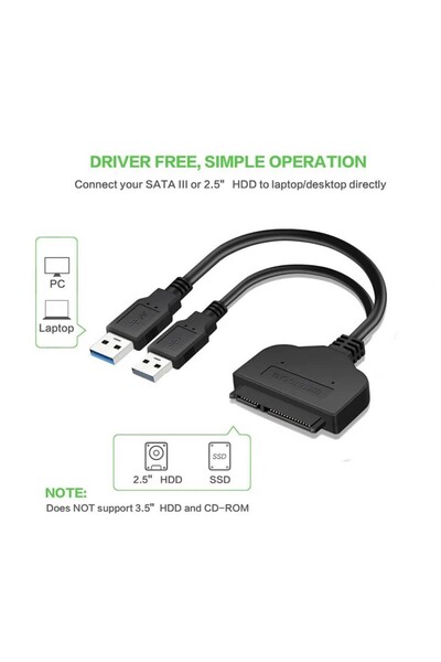 Koodmax 2.5" Usb 3.0 to Sata Hdd Ssd Dönüştürücü Adaptör Kablosu + Koruma Kasası