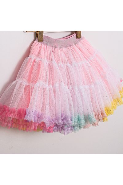 ministok Colors Girl's Ruffled Tutu Skirt