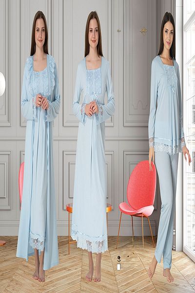 Puerpera Effortt Pregnant Maternity Nightgown and Pajama Set 3046