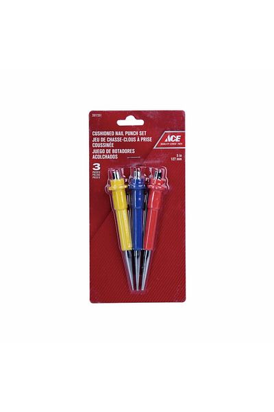 ACE Carbon Steel Nail Set W/Cushion Grip (12.7 cm, 3 Pc.)