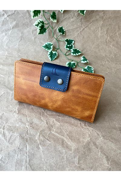 ALESTA LEATHER (Writing Name) Phone Wallet - Handmade Genuine Leather