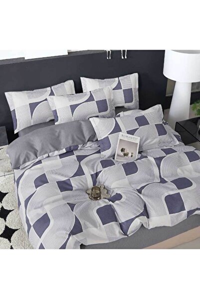 Patul Fine Cotton Linen, Sulphur, Double Bed, 2 Persons, 6 Pieces