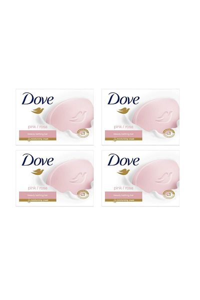 Dove Pink Cream Soap Set, 4 Pieces x 90 g