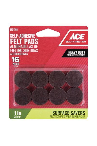 ACE Self-Adhesive Felt Pads Pack (2.5 cm, 16 Pc.)