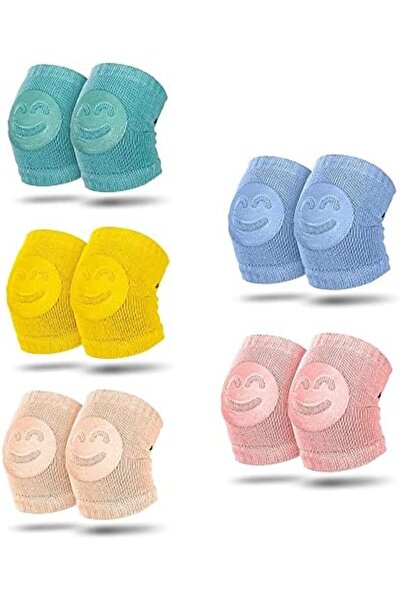 X LOT HALAMODO Baby Crawling Anti-Slip Knee, 5 Pairs Adjustable Soft Baby Kne...