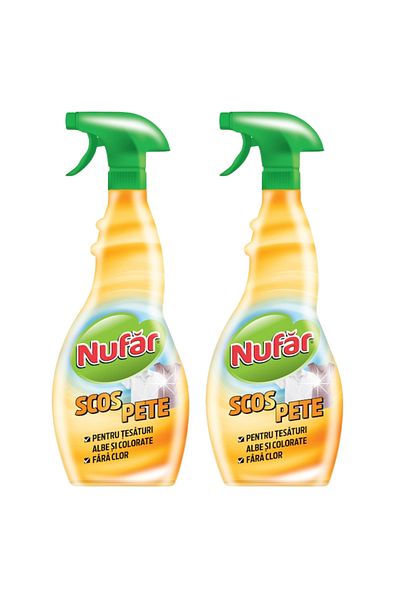 Nufar Set of 2 x Chlorine-free Stain Remover for White and Colored Fabrics, 500 ml