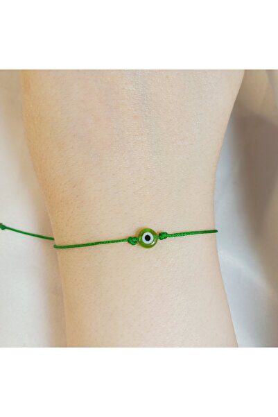 Crystal Atelier سوار مكرامية مصنوع يدويًا من خرز العين الزرقاء - سوار حماية و...